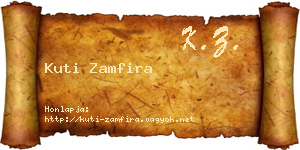 Kuti Zamfira névjegykártya